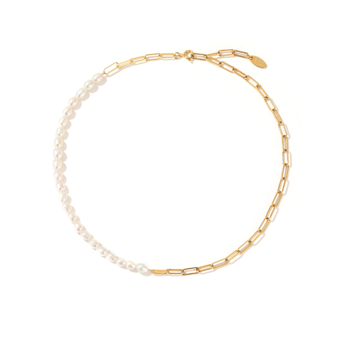 Addison - 18K Chic Chain Natural Pearls Necklace