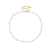 Lois - 18K Elegant Dainty Natural Pearls Necklace