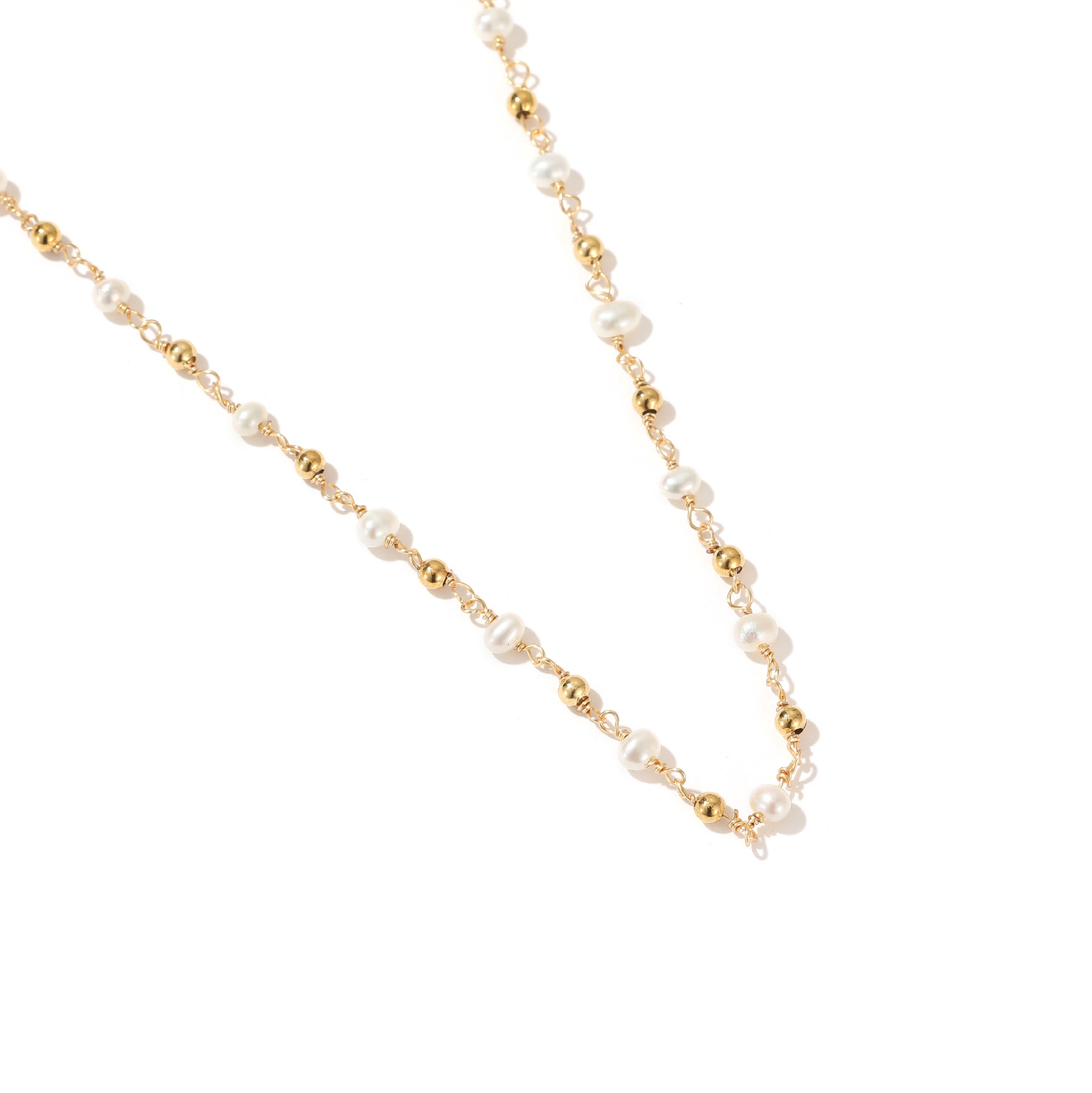 Lois - 18K Elegant Dainty Natural Pearls Necklace