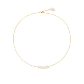 Freya - 18K Dainty Natural Pearls Pendant Necklace