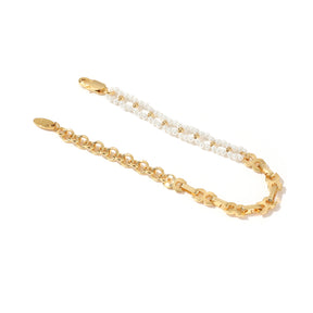 Vivian - 18K Exceptional Weaved Flawless Pearls Bracelet