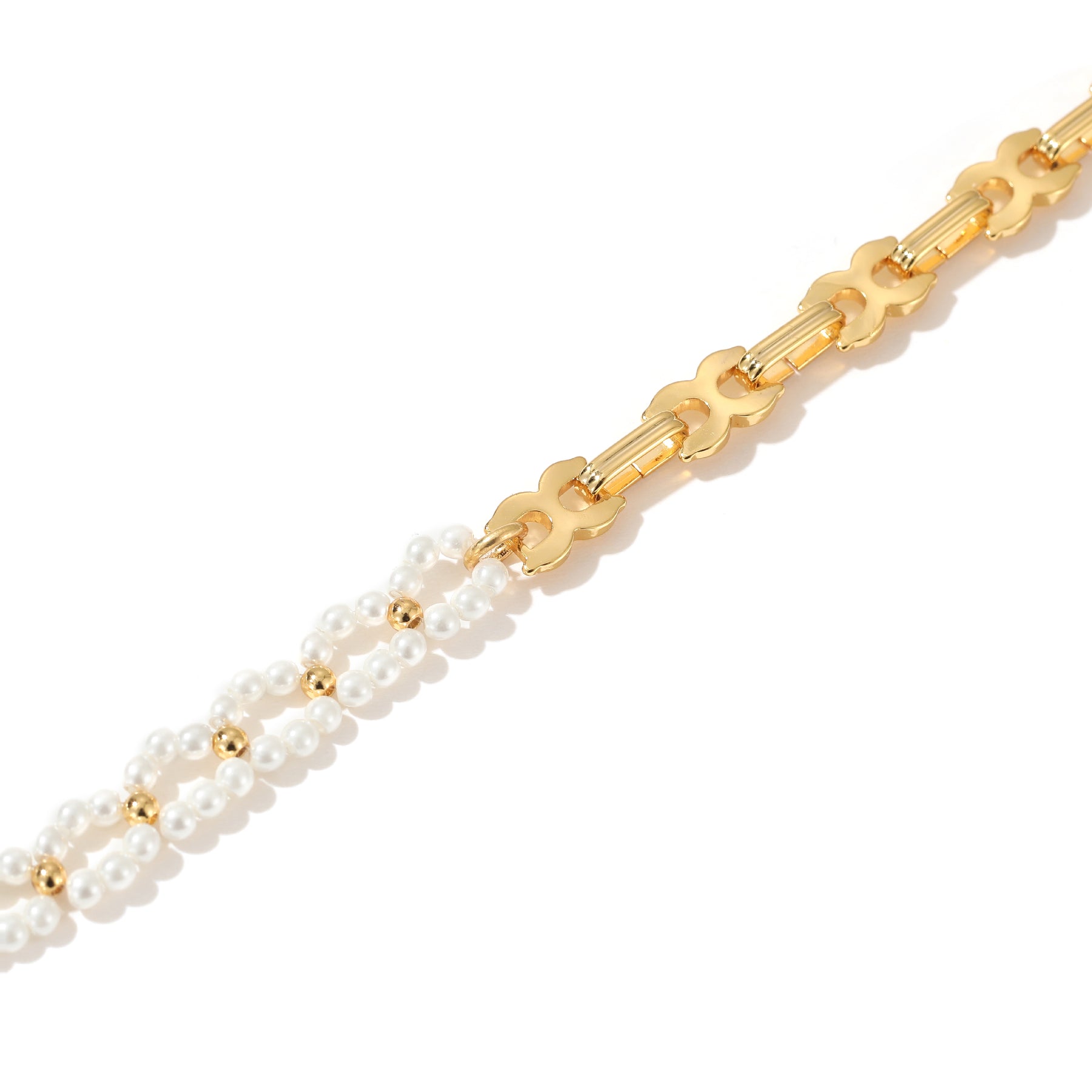 Vivian - 18K Exceptional Weaved Flawless Pearls Bracelet