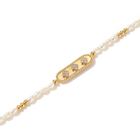 Eleanor - Exquisite Bejeweled Natural Pearls Bracelet