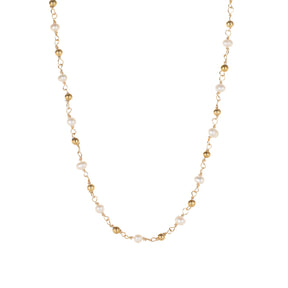 Lois - 18K Elegant Dainty Natural Pearls Necklace