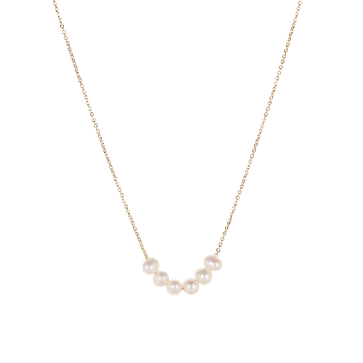 Freya - 18K Dainty Natural Pearls Pendant Necklace