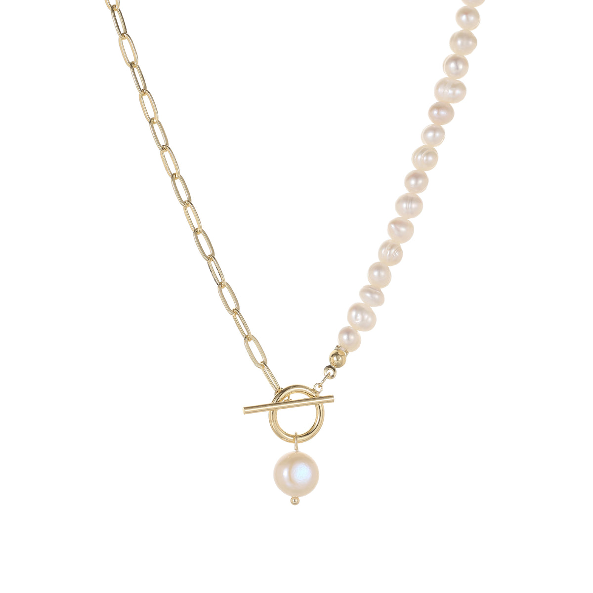 Bethany - 14K Modern Natural Pearl Necklace