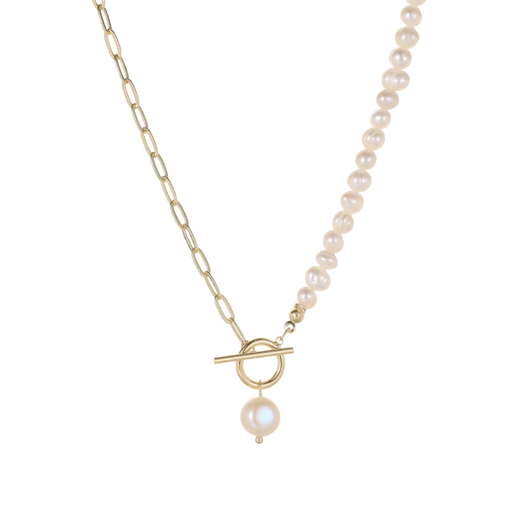 Bethany - 14K Modern Natural Pearl Necklace