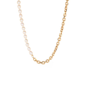 London - 18K Funky Chain Natural Pearls Necklace