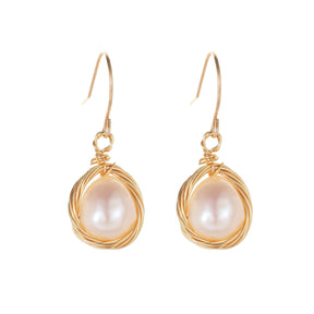 Brigitte - 18K Lavish Natural Baroque Pearl Drop Earrings