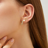 Juliet - 18K Elegant Natural Pearl Symmetrical Stud Earrings