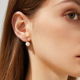 Anne - 18K Classic Iridescent Flawless Pearl Stud Earrings